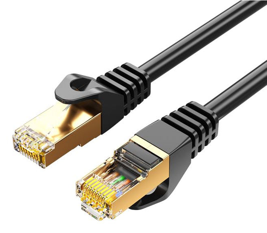 8Ware - CAT 7 Cable - Black Colour RJ45 Ethernet Network LAN UTP Patch Cord Snagless