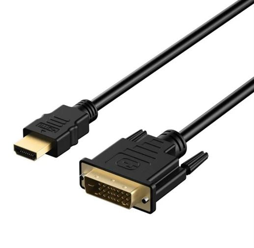 8ware - HDMI to DVI-D Adapter Converter Cable - Male to Male 30AWG Gold Plated PVC Jacket for PS4 PS3 Xbox Monitor PC Computer Projector