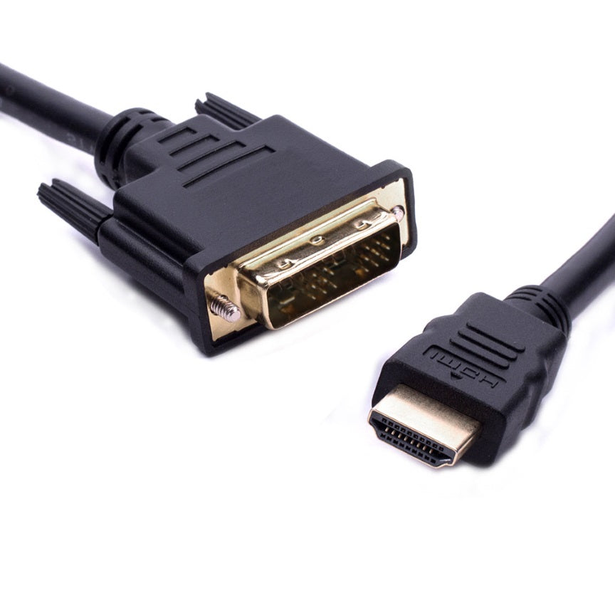 8ware - HDMI to DVI-D Adapter Converter Cable - Male to Male 30AWG Gold Plated PVC Jacket for PS4 PS3 Xbox Monitor PC Computer Projector