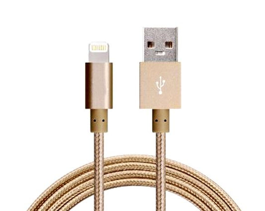 Astrotek - USB Lightning Data Sync Charger Gold Cable for iPhone 7S 7 Plus 6S 6 Plus 5 5S iPad Air Mini iPod