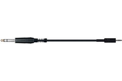 QuikLok - Black Series Cable - Straight Stereo Jack to Mini Straight Stereo Jack